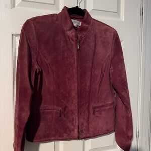 Vintage ( 1990s) Petite Sophisticate Mauve Pink Suede Jacket Size M